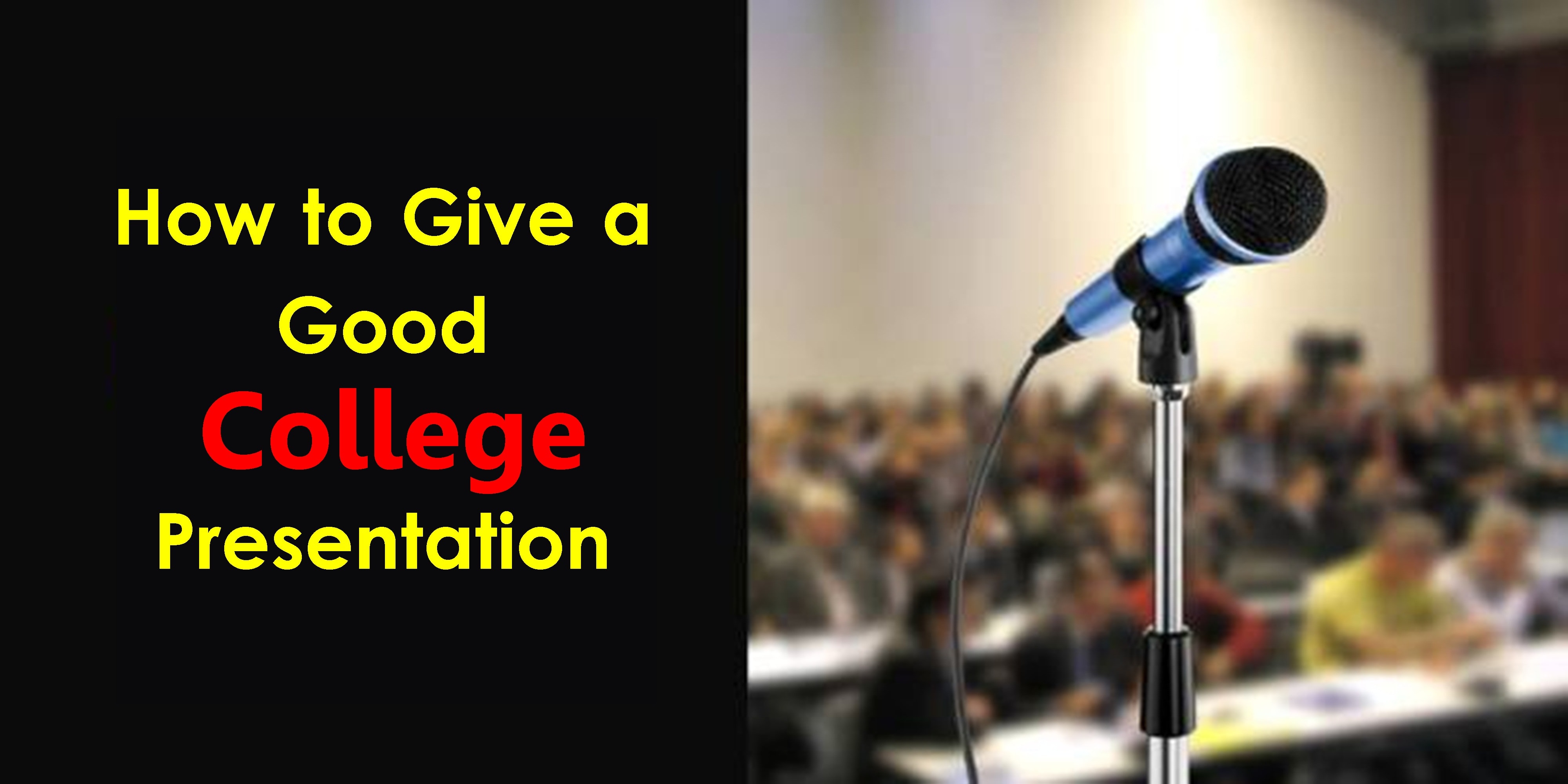 how to give presentation in college example